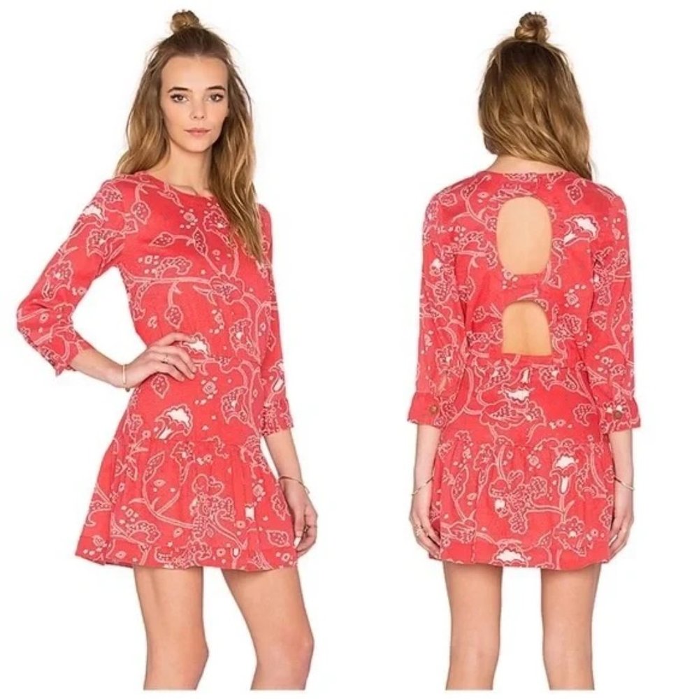 Current/Elliott "Tennant" Paisley Cut-out Bandana Print Dress